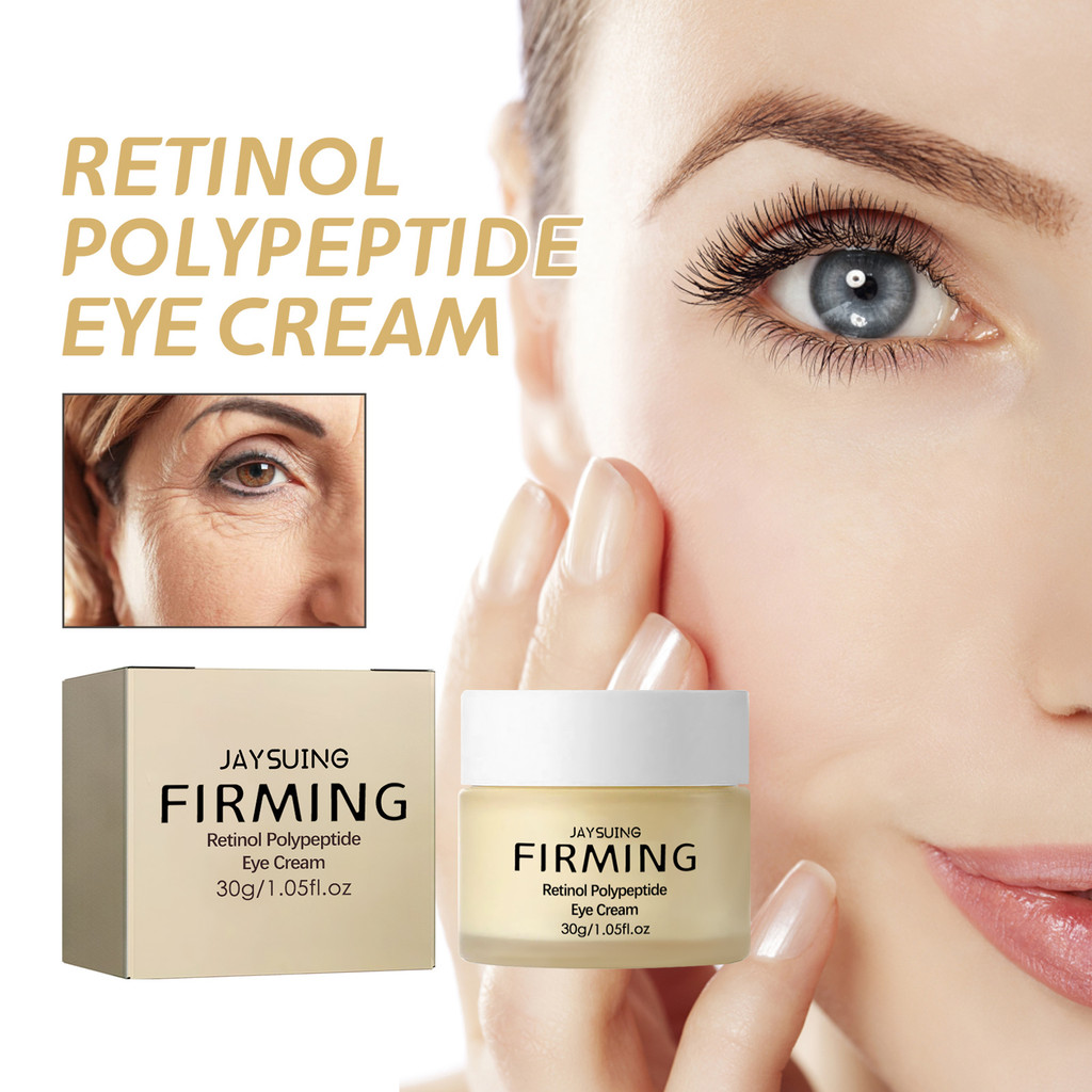 Krim Mata Peptida Retinol Jaysuing, Melembapkan Area Mata, Mengurangi Lingkaran Mata, Kantung, Garis