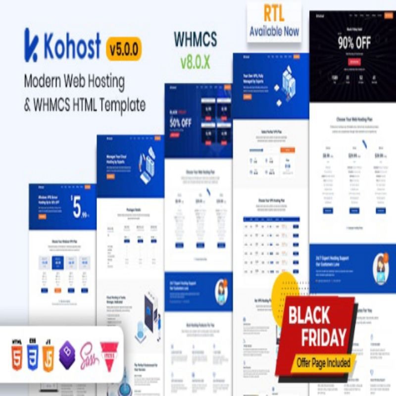 Kohost - Modern Web Hosting & WHMCS Template