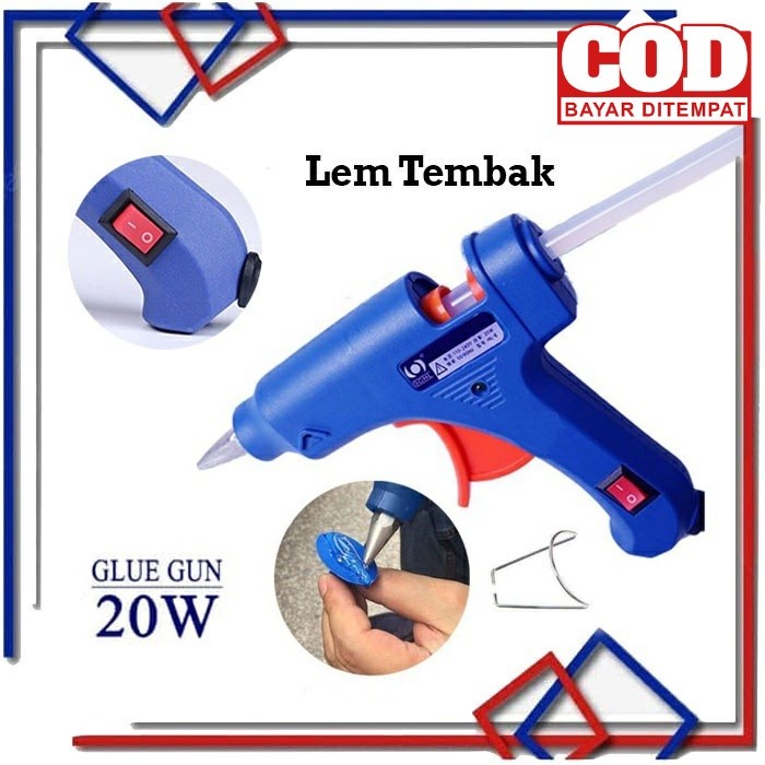 

Pistol Lem Tembak / Hot Melt Glue Gun On Off / ALAT PEREKAT Lem Tembak SERBAGUNA