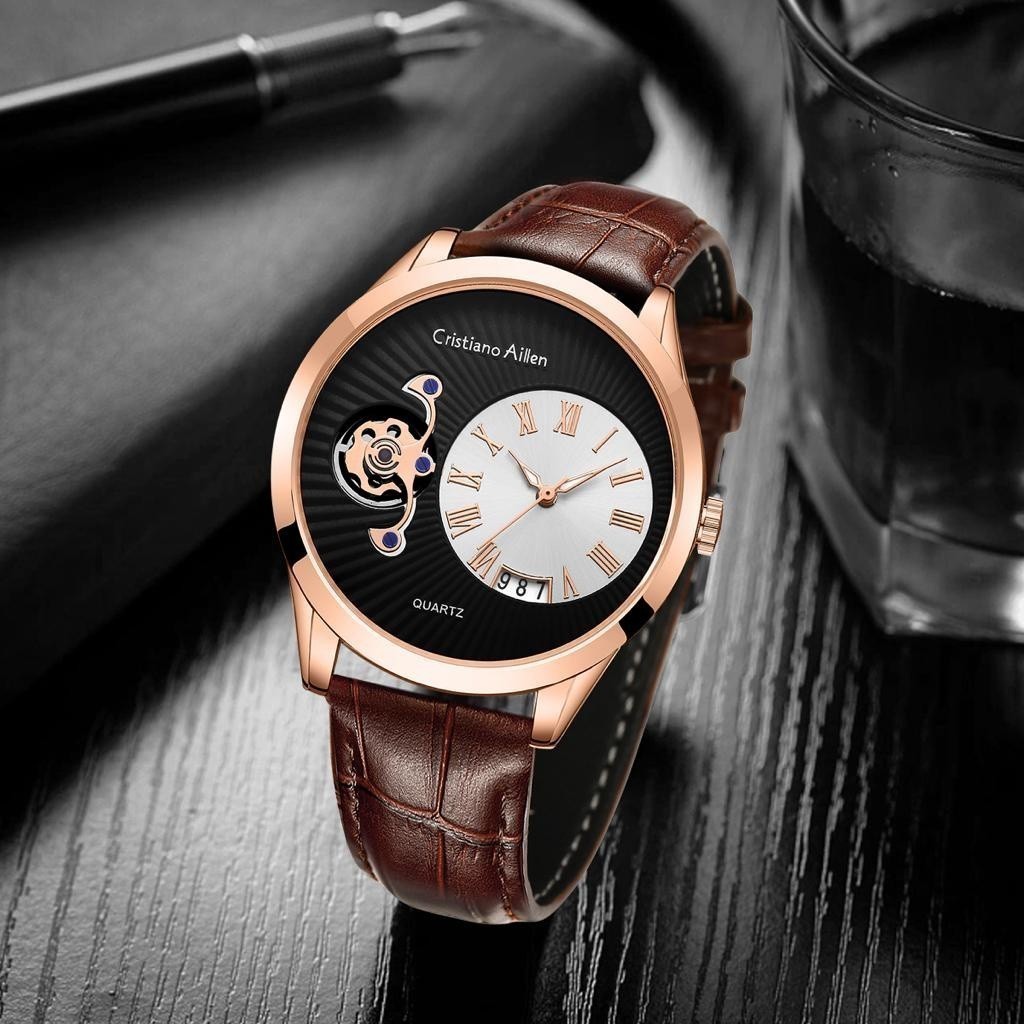 New Original Jam Tangan Wanita Cristiano Aillen 868 Kulit