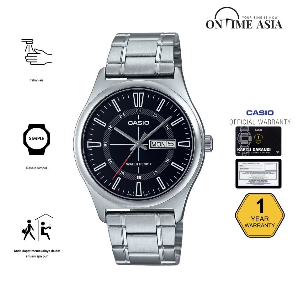 Casio General MTP-V006D-1CUDF / MTP-V006D-1C Original & Garansi