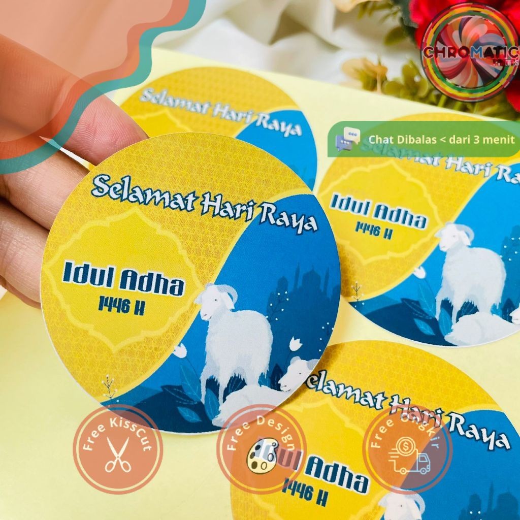 

chromatic 9-15 Sticker Eid Adha Ramadhan Sticker Selamat Lebaran Idul Adha Hampers Free Desain Murah