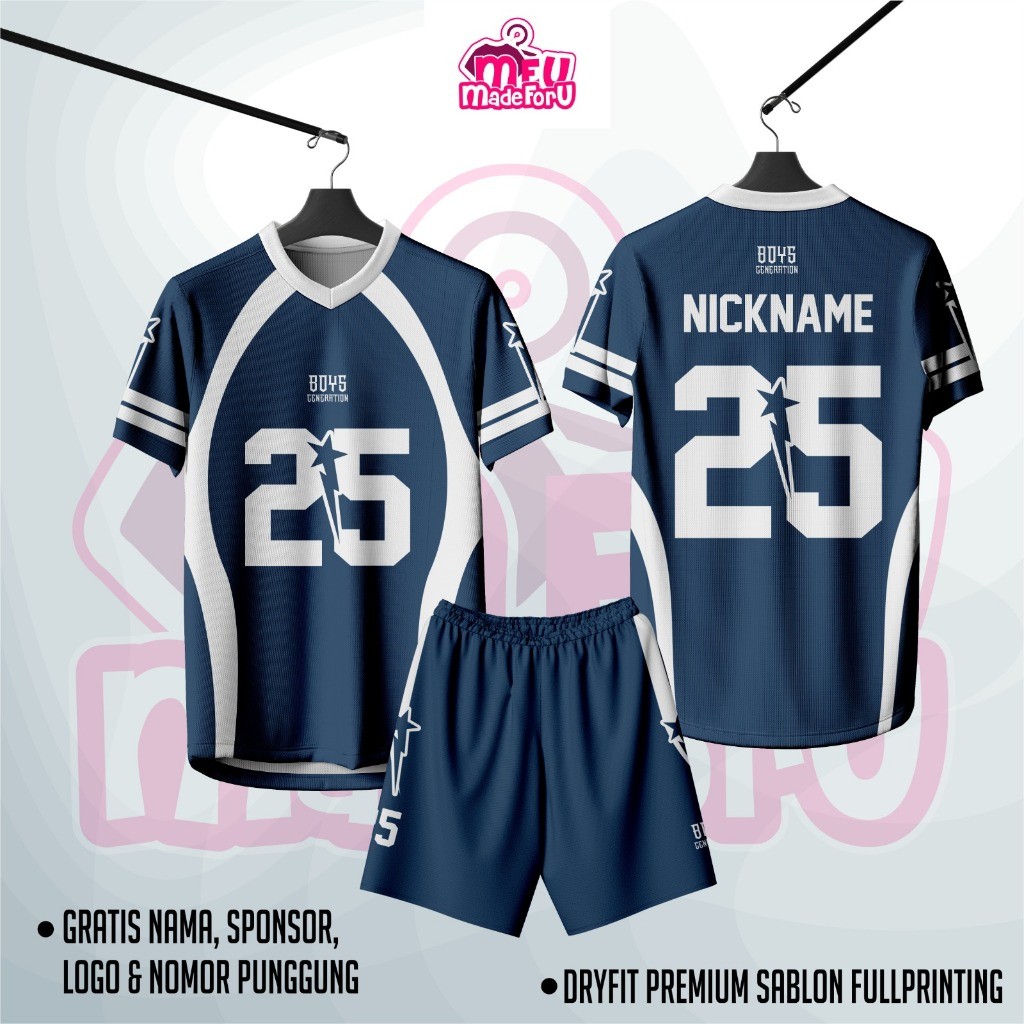 Jersey / Kaos / baju olahraga Baju Wanita/Pria BOYS GENERATION NEW design NAVY CUSTOM SUKA SUKA DESA