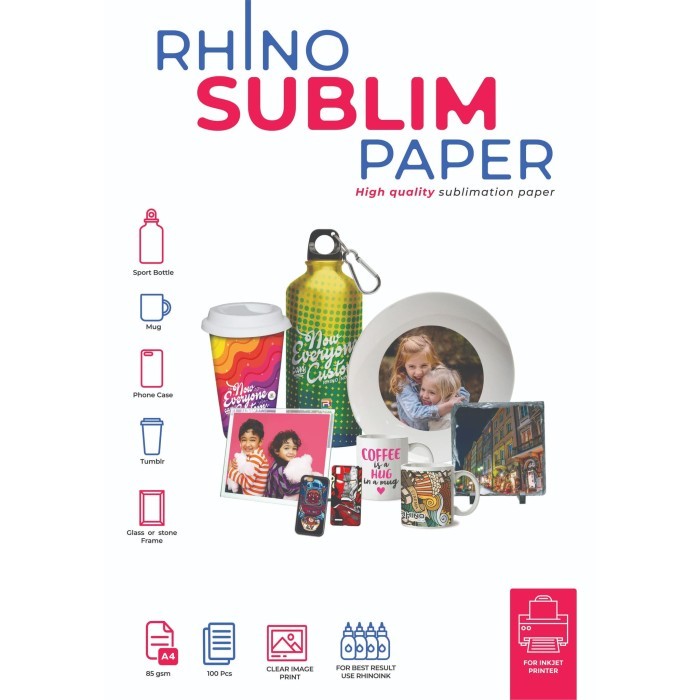 

best -Kertas Sublim / Sublimation Paper Premium Rhino Paper Ukuran A4