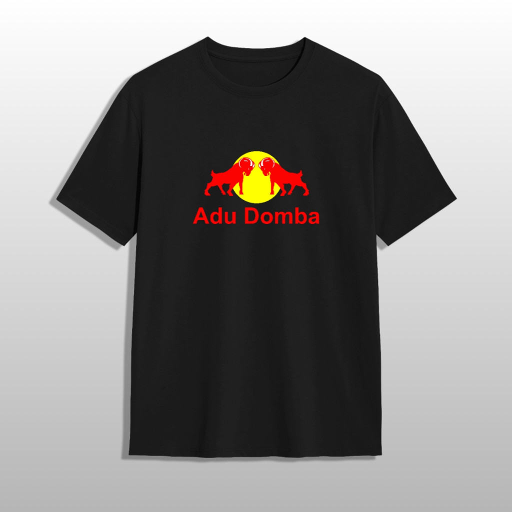 T-Shirt baju kaos skena cowok Oversize 2025 Adu Domba CETAK Unisex Boxy fit Vintage