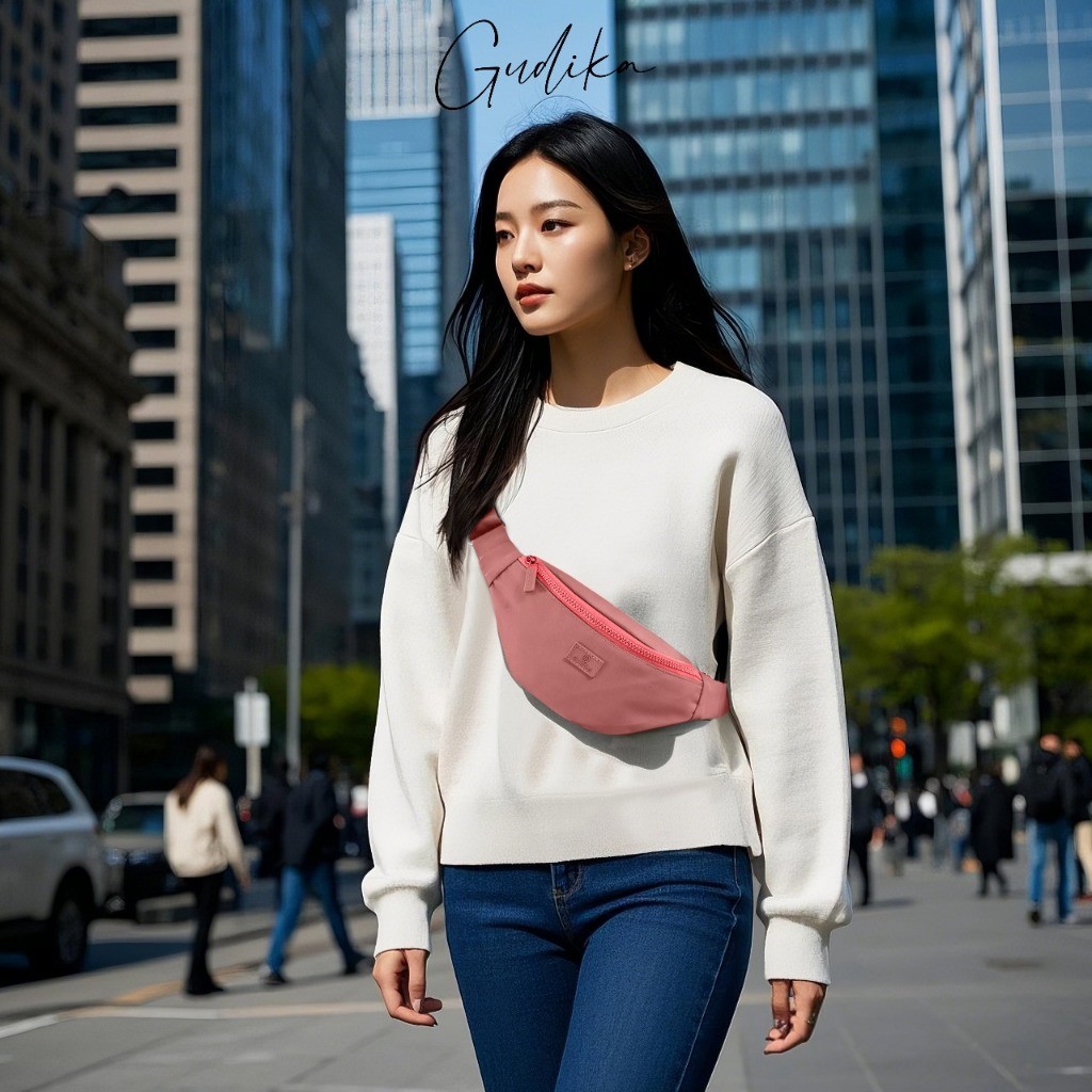 GUDIKA 9104 Tas Pinggang Waterproof Anti Air | Sling Bag Unisex, Stylish & Multifungsi