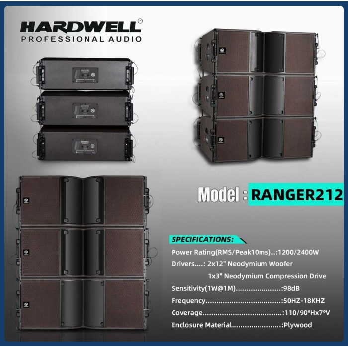 Speaker Line Array Pasif | Passive Hardwell Ranger 212 | RANGER212 Panggung Konser 12 inch Original