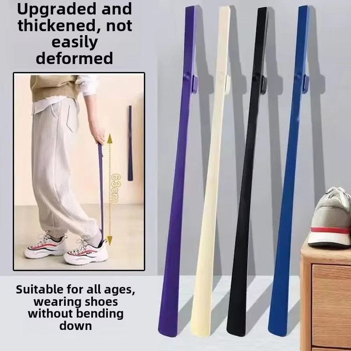 Sendok Sepatu Tongkat Tiang Alat Bantu Pemakaian Pakai Magnet Shoe Horn Panjang Tanpa Duduk Bungkuk Jongkok Orang Tua Hamil Sepatu Sempit Pemakaian Cepat Sakit Pinggang Lutut Mudah Pakai Sepatu Shoehorn Shoes Spoon Aksesoris Panjang 60cm 1 Pc 1 Piece