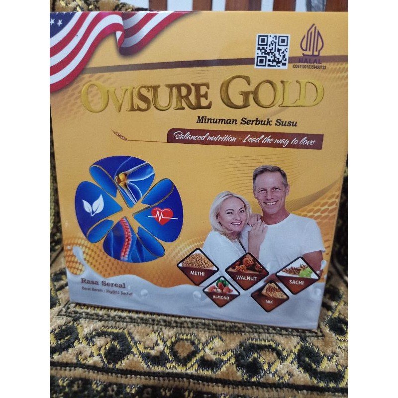 

( HARGA 1 BOX ) Ovisure Gold Susu Gizi Tulang Sendi & Susu Kolestrol Diabetes 1Box