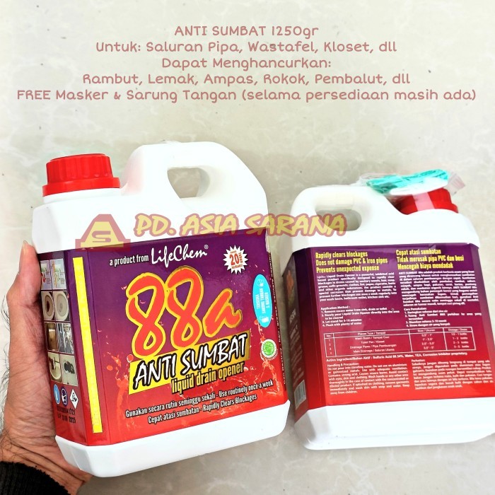 Cairan Anti Sumbat Pembersih Saluran Pipa Air Toilet Mampet WC 88A