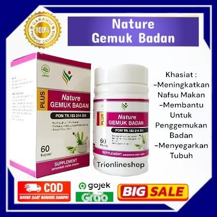 Penggemuk Badan Nature Gemuk Badan 60 Kapsul 100 Original