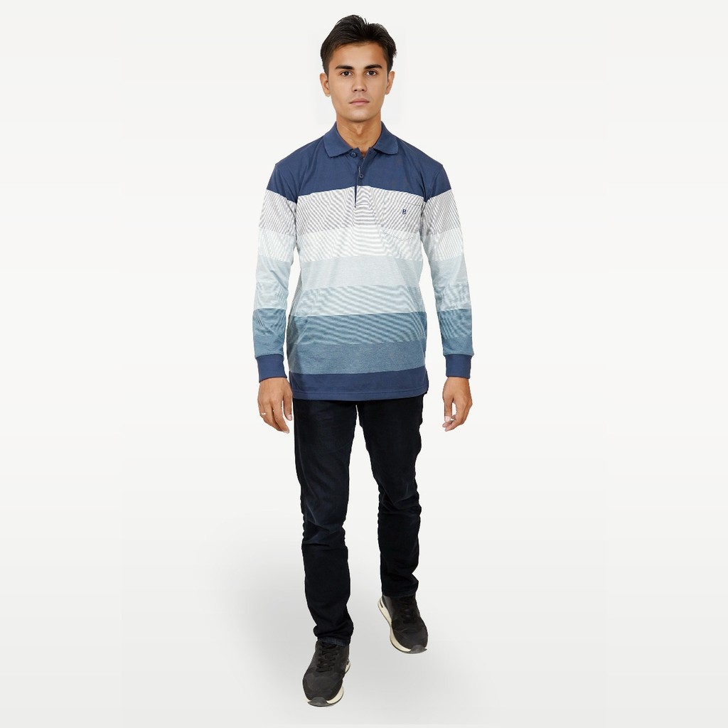 Baverre by Hassenda - Dev Kaos Polo Salur Lengan Panjang VPB20013ABRU Navy