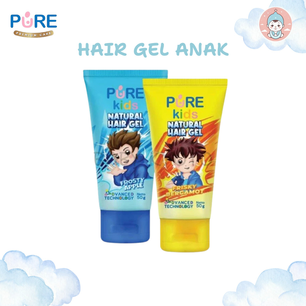 BK Pure Kids Natural Hair Styling Gel 50Gr Minyak Rambut Pomade Anak Tahan 5-7 Jam