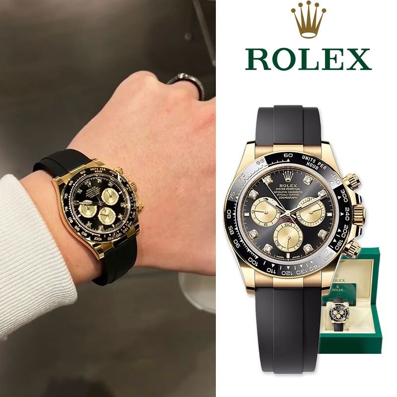【Daytona】100% Original Rolex Daytona M126518ln-0006 40MM Ceramic Gold Chronograph - Luxury Watch Wit