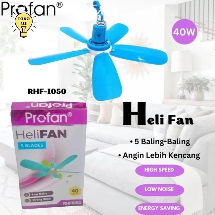 Kipas Angin Baling Baling 5 Daun 40W 1050mm HELIFAN PROFAN RHF1050 Kipas Angin Gantung Besar 40 Watt