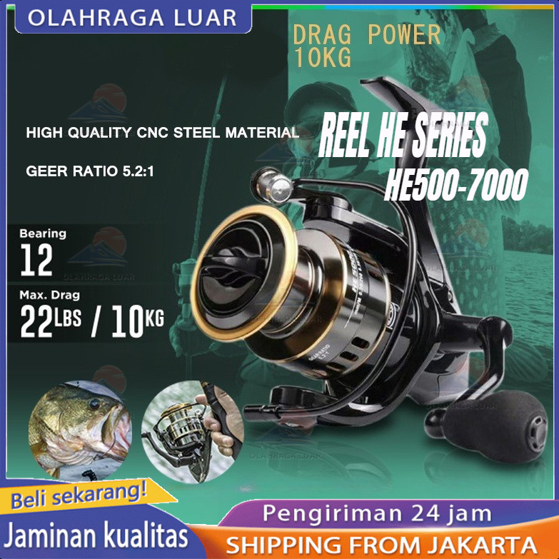 【COD】Shimano Reel Pancing 10kg HE500-7000/ Reel Pancing Murah Kuat Power Handle/ Reel Pancing Laut T