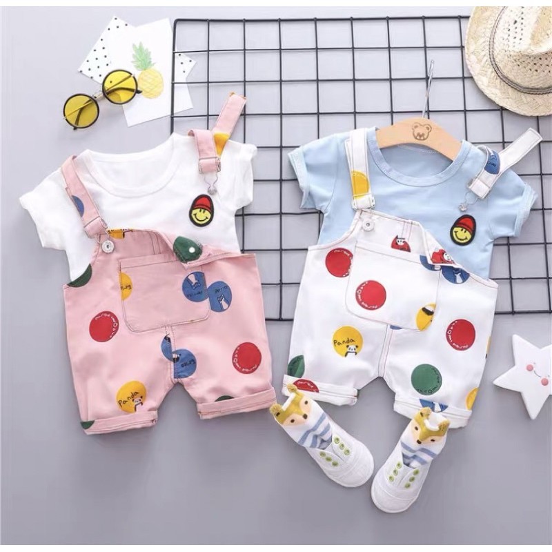 INCESSBABY Set Overall Anak Bayi Laki Perempuan Import Korea