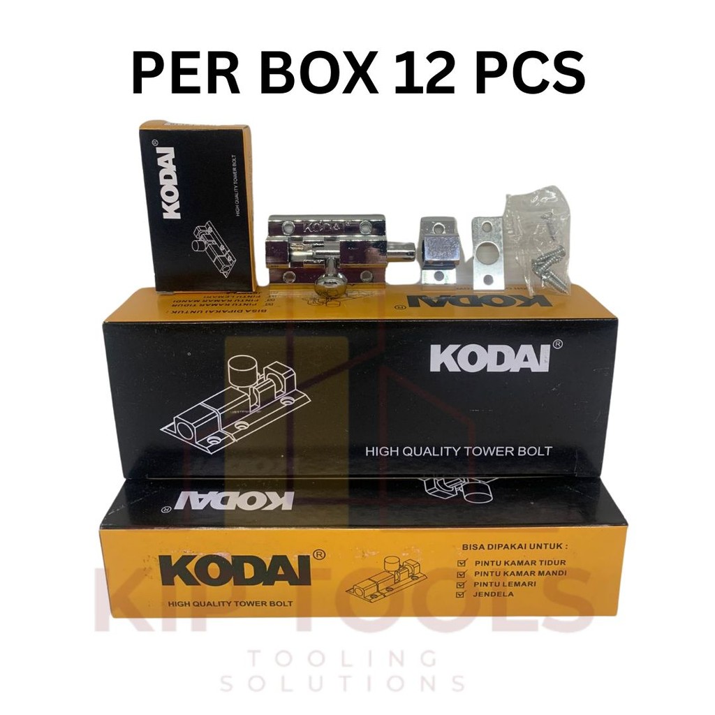 KODAI - 1 KOTAK 12PCS Grendel Pintu Jendela 2" KODAI / Gerendel Aluminium Slot Pintu 2 Inchi