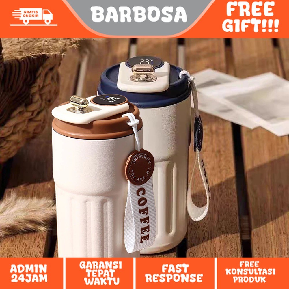 Tumbler Termos Coffe Stainless Steel/ Tumbler Gelas Estetik Tumbler Minum Gelas Kaca Tutup Mug Lucu 