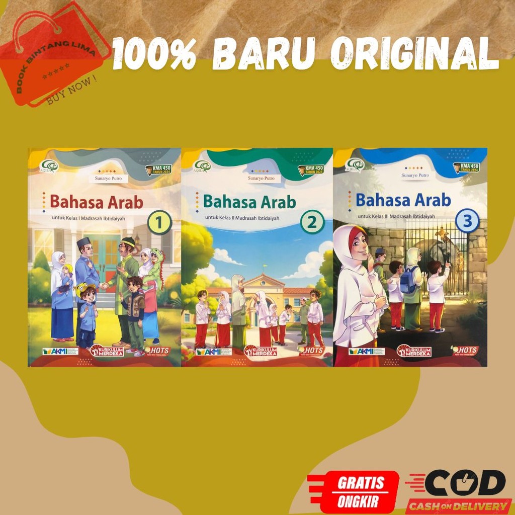 Aqila Bahasa Arab KMA 450 Kelas 1 2 3 4 5 6 SD/MI Kurikulum Merdeka Penerbit Tiga Serangkai