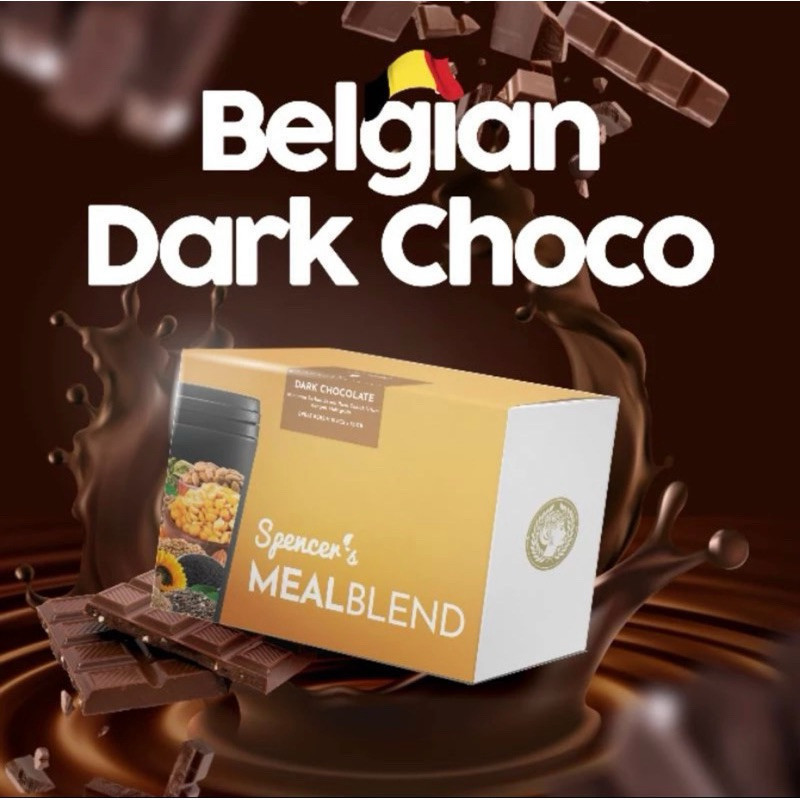 

[COKELAT 15 SACHET] Spencer's MealBlend - Belgian Dark Choco - Multigrain Slimming Drink - Pengganti Makanan
