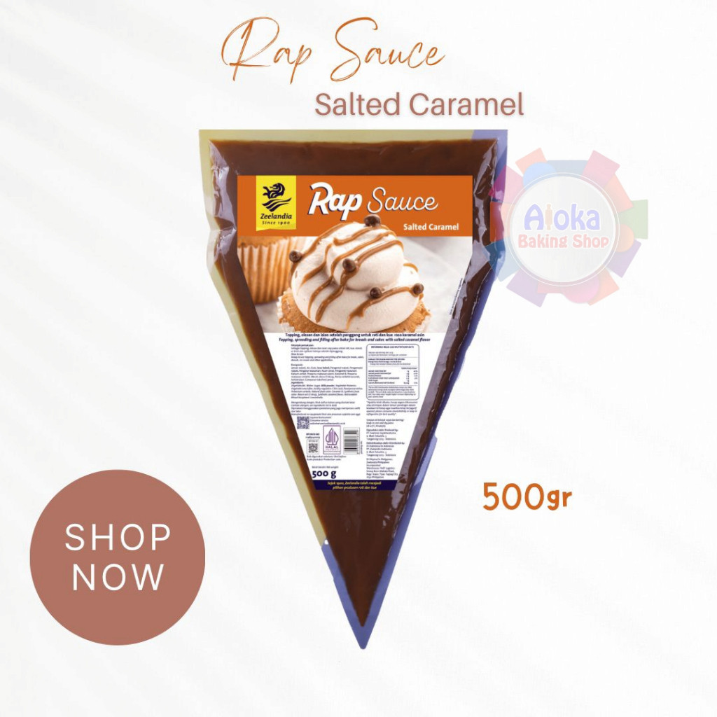 

Zeelandia RAP Sauce Salted Caramel 500g / Saus Karamel Premium
