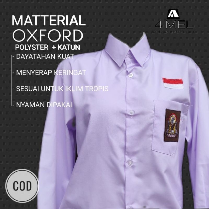 SERAGAM PUTIH SMU SMA LENGAN PANJANG Seragam Sekolah Kain Oxford