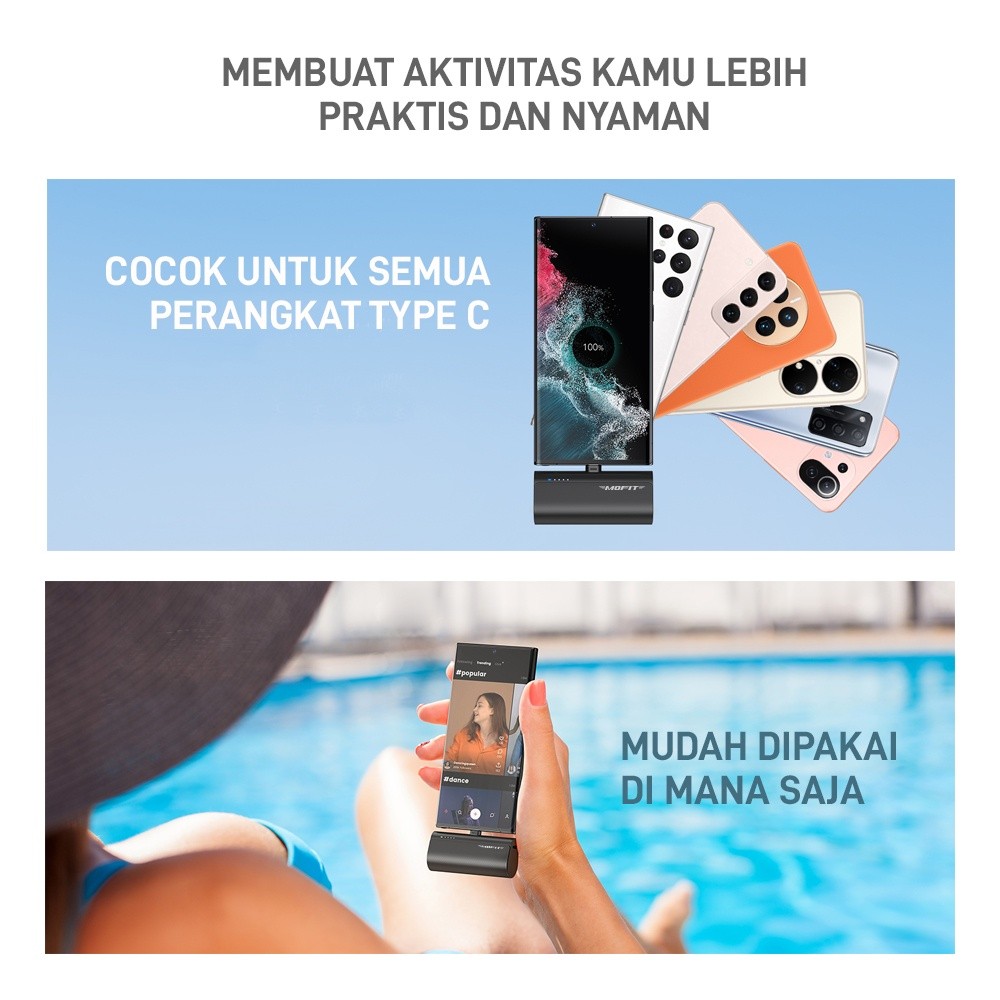 NewPowerbank MOFIT Portable Mini 5.000mAh PD 20watt + Quick Charge 3.0Apremium
