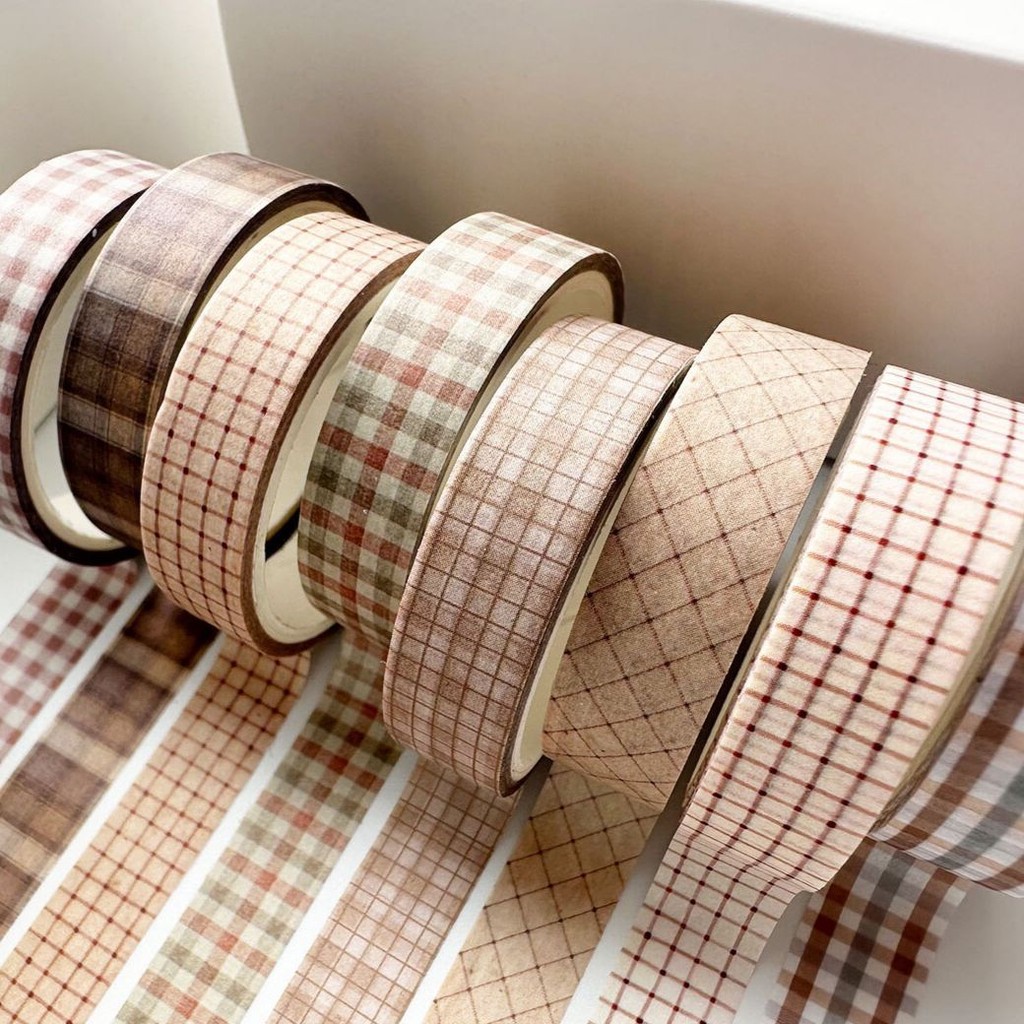 

Ay00! [MILOLI] 8 Rolls WASHI TAPE THIN RETRO Deco Masking Tape Jurnal DIY Scrapbook - A0071