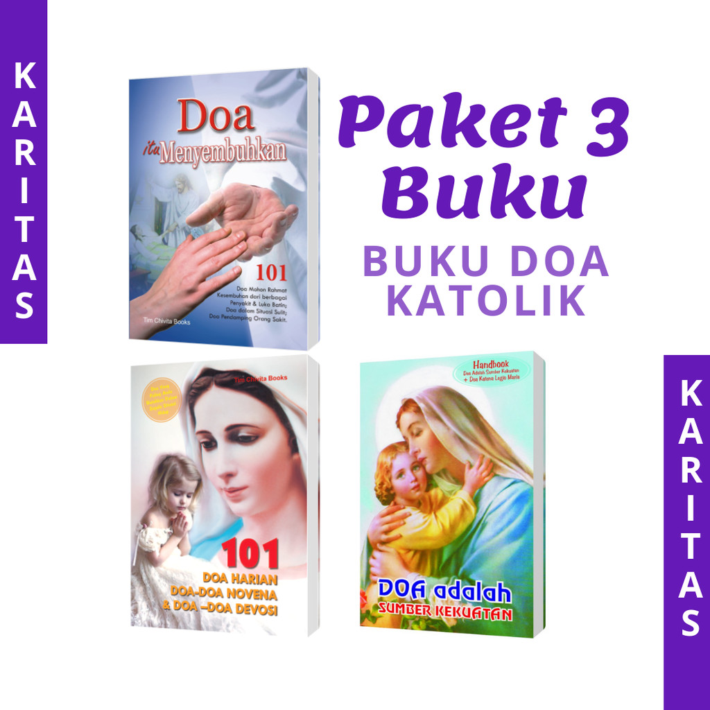 PAKET BUKU DOA KATOLIK (ISI 3 BUKU) / BUKU DOA NOVENA / BUKU 101 DOA HARIAN KATOLIK