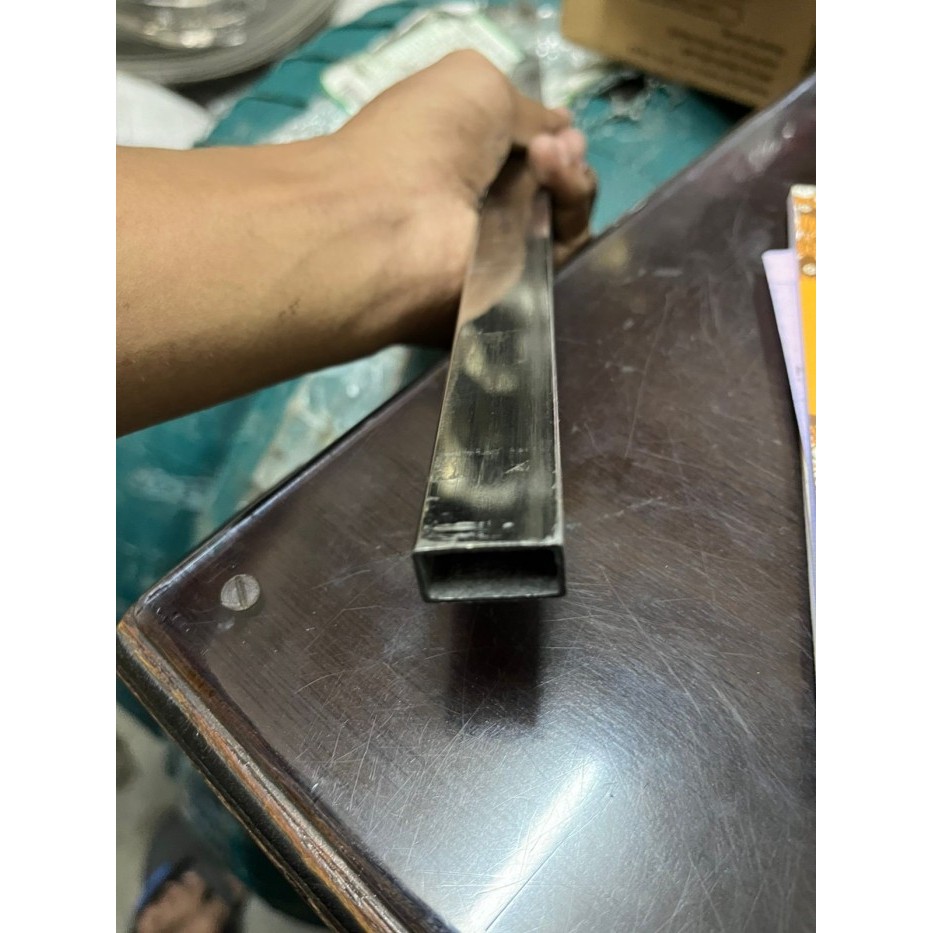 Pipa stainless kotak, hollow, square, retangular 10mm x 20mm tbl 1,0mm custom - 20cm