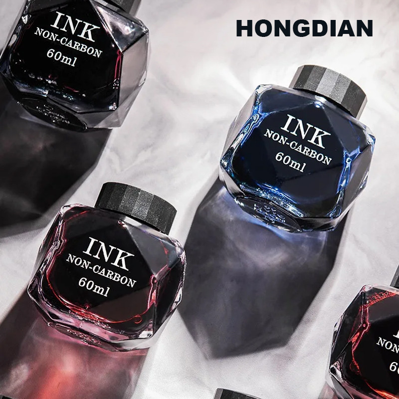 

60ml HONGDIAN Fountain Pen Ink Glass Bottled Writing Drawing Calligraphy Chinese ink Cartridge Office School Supplies Stationery