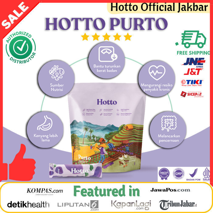 

1 POUCH Hotto Purto Multigrain Oat Nutrisi Tinggi BPOM Halal (16 Sachet)