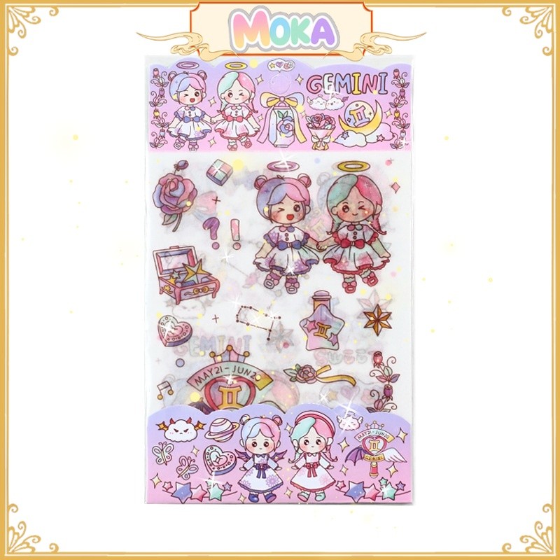 

MOKA STICKER MOTIF ZODIAC / STICKER TEMPEL / STICKER HIAS MOTIF ZODIAC MKJ01