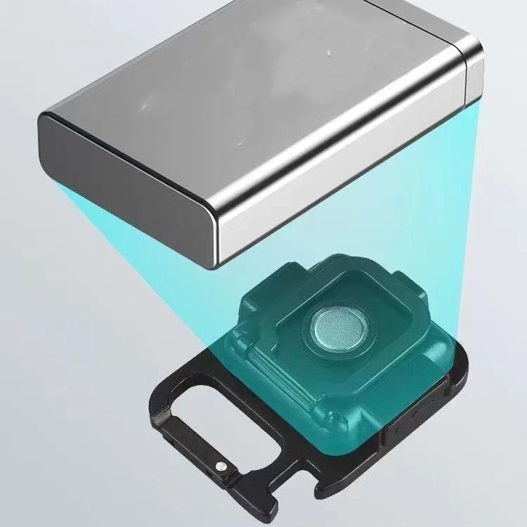 Senter Mini Led Cob Gantungan Kunci Besi Lampu Kecil Keychain Camping Alumunium Cas Usb