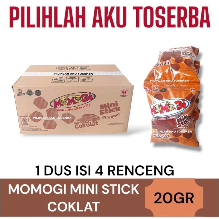 

Momogi MINI Stick Bite Size COKELAT 20 gram - ( HARGA 1 DUS )