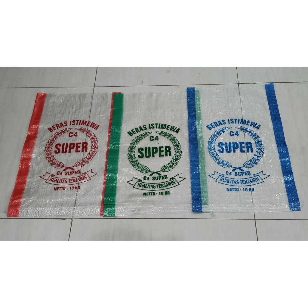 Karung beras 10 kg cap C4 SUPER isi 50 lembar