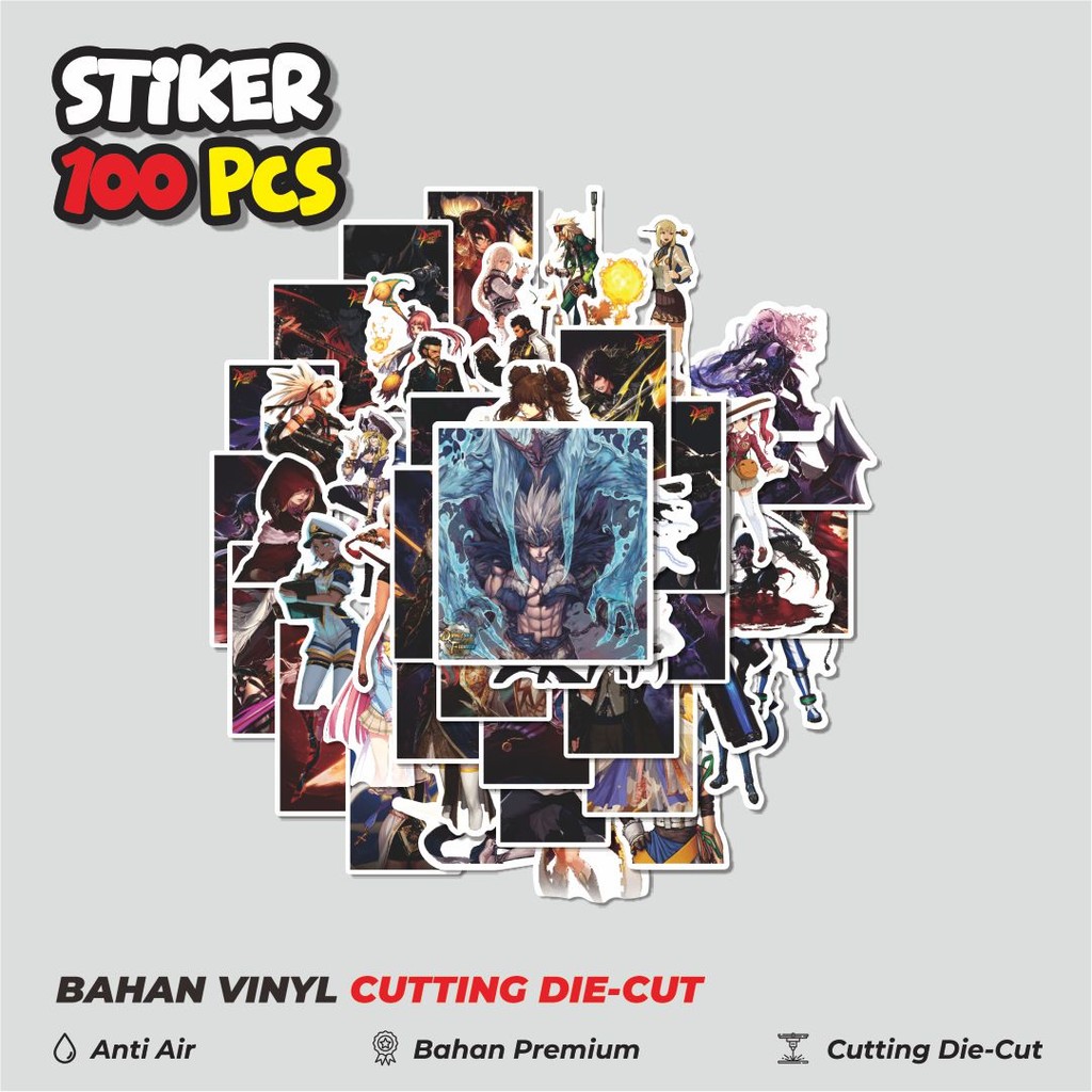 

Terbaru! 50 pcs Stiker Game Dungeon Fighter Char Mix 3 Dekorasi Lucu Kreatif untuk Notebook, Skateboard, HP