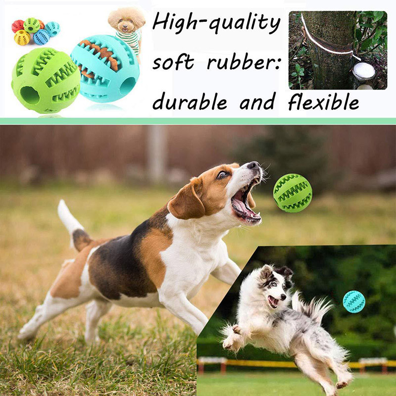 Natural Rubber Pet Dog Toys Dog Chew Toys Tooth Cleaning Ball Interactive For Dogs Soft Pet Chew Toy