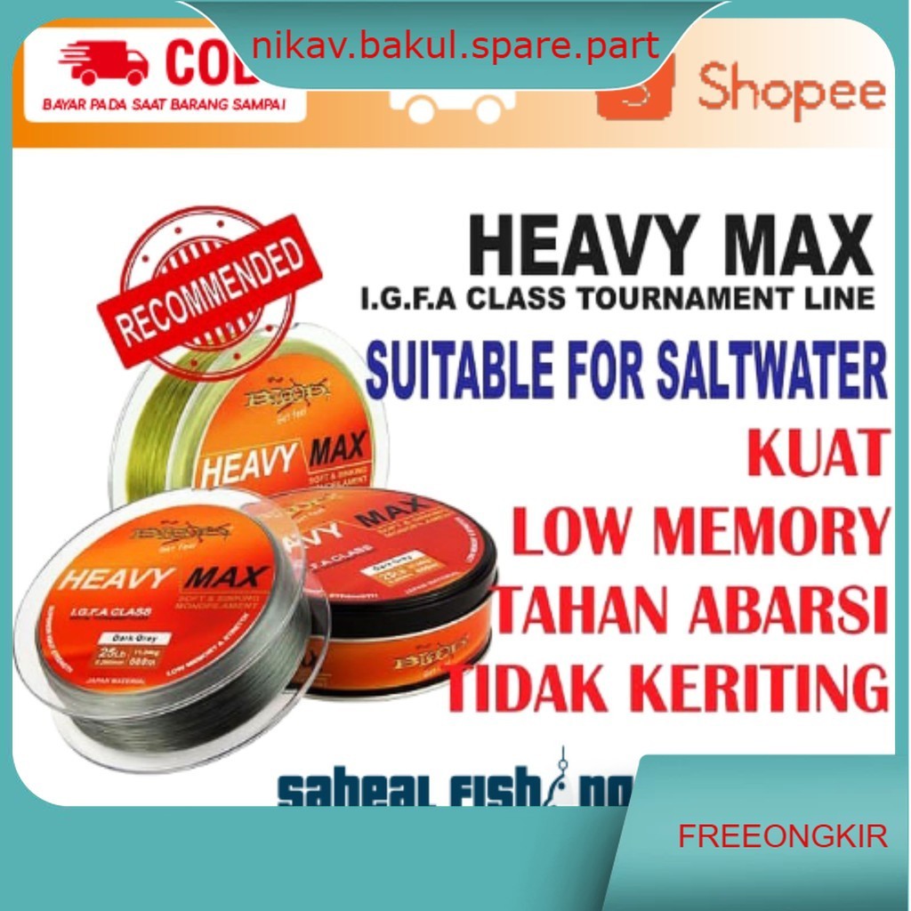 Senar Pancing Laut Blood-X Heavy Max - Dark Grey / Moss Green / Transparent