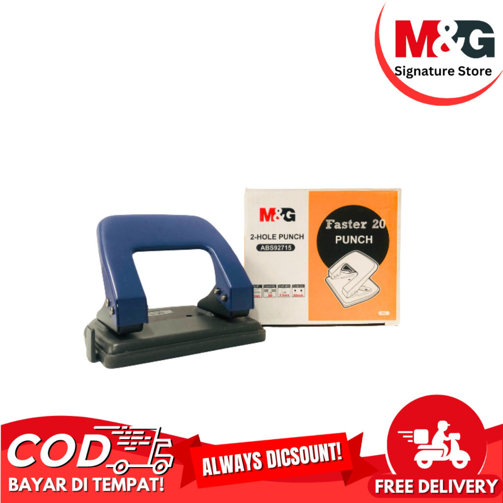 

Punch Faster M&G #ABS92716 Pembolong Kertas 2 Lubang Diameter Lubang 5.5mm- SHSNP