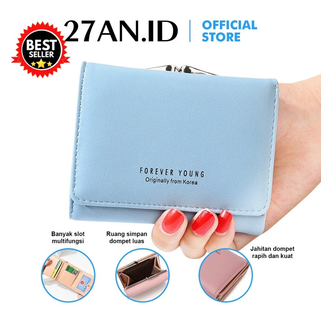 (27AN.ID) Dompet Lipat wanita F6 Dompet Mini Wanita Tebal C5