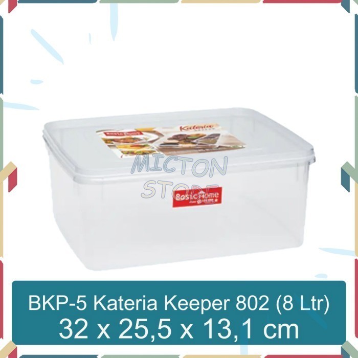 HOMTON Lion Star Basic Home BKP-5 Kateria Keeper 802 8 Liter Box Donat LionStar Plastik Berkualitas 