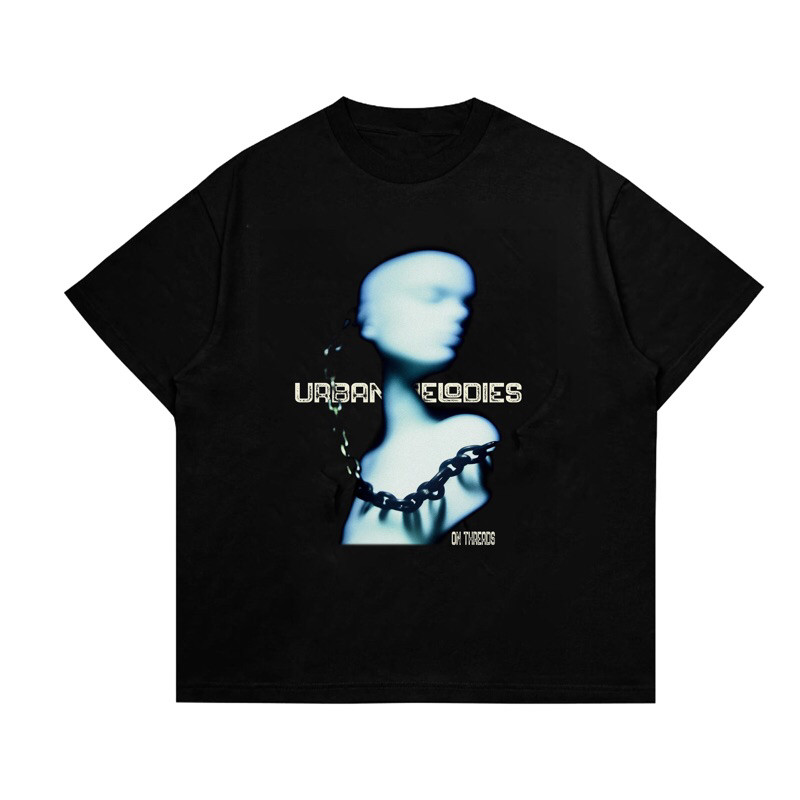 【COD】 WRLDSTUDIOS_ T-Shirt UNFINISHED Black 20s T-shirt