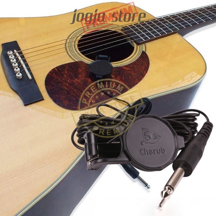 Pickup Gitar Akustik, Klasik, Ukulele Mic Clip-On Cherub Gitar Akustik