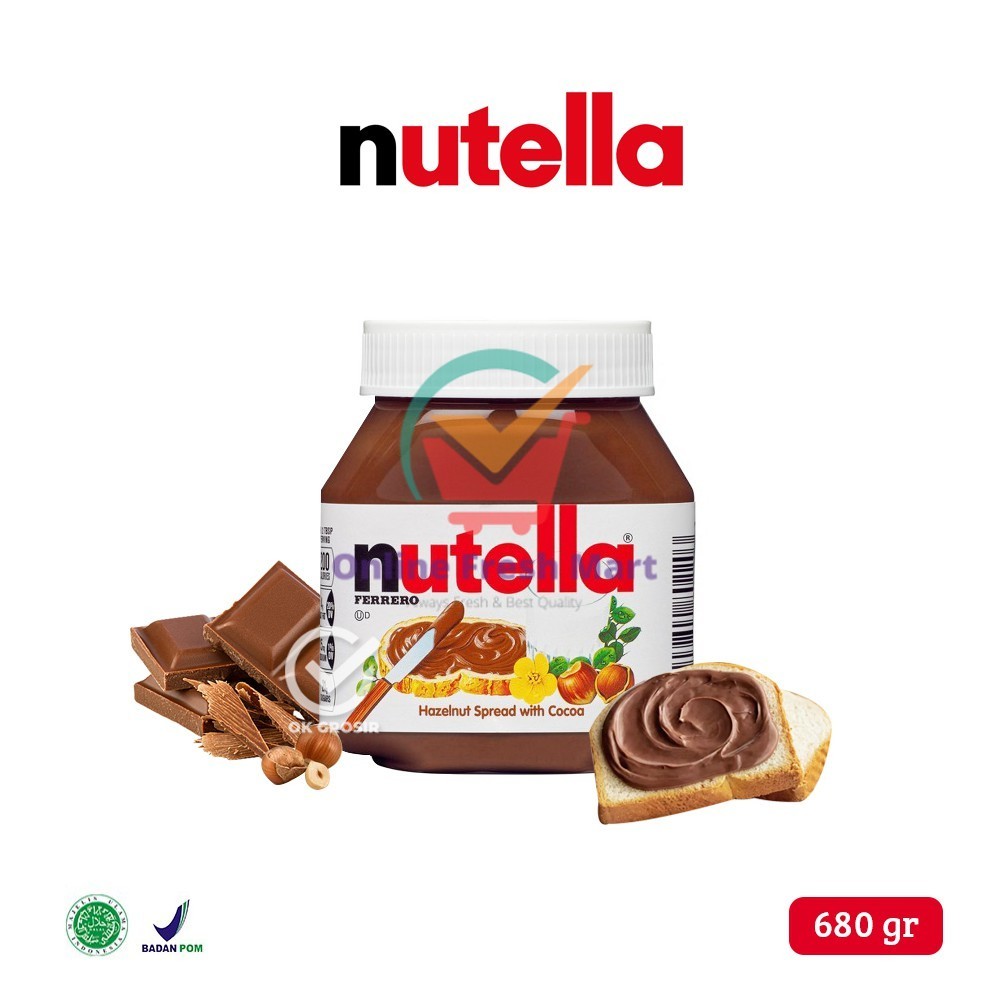 

Nutella Chocolate Hazel Spread [680 gr] KHUSUS JNT, GOSEND, & GRAB - Online Fresh Mart Denpasar