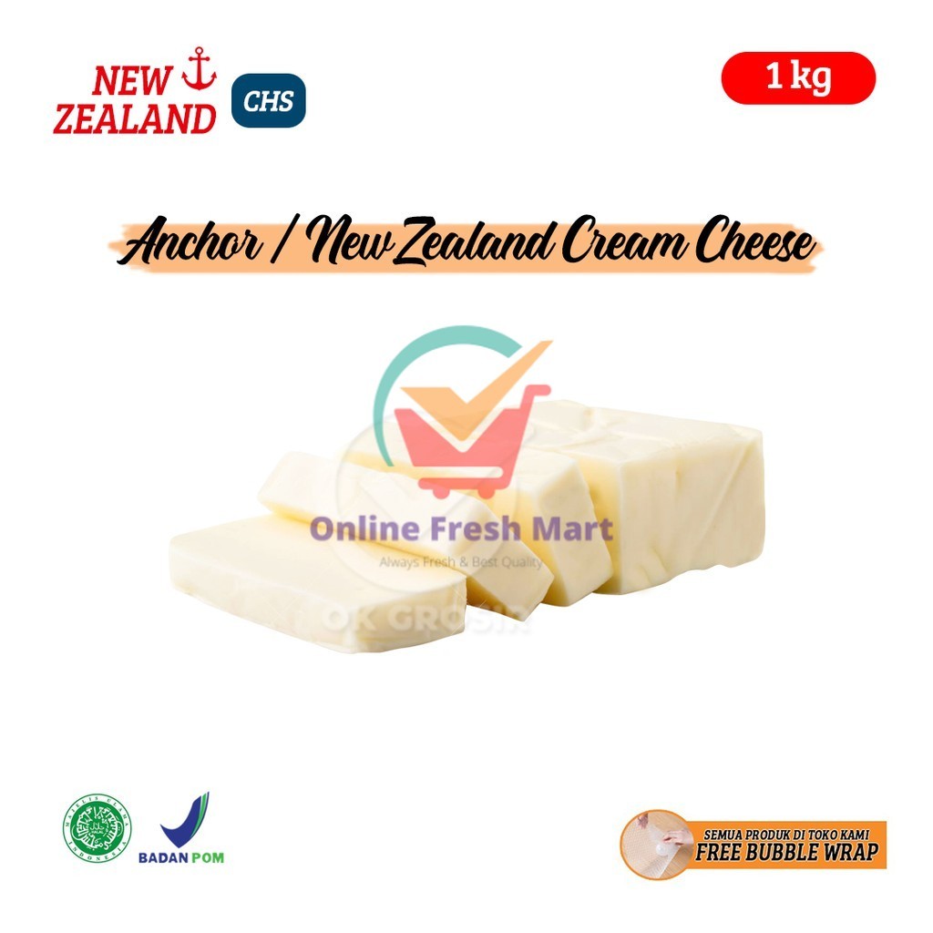 

Anchor Keju Cream Cheese Potongan (1 Kg) KHUSUS GOSEND & GRABEXPRESS - Online Fresh Mart Denpasar