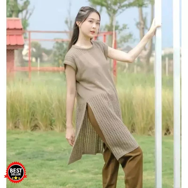 Tunik Ruby Jaring Rajut / Drees Ruby Rajut / Ruby Jaring / Drees Wanita Rajut