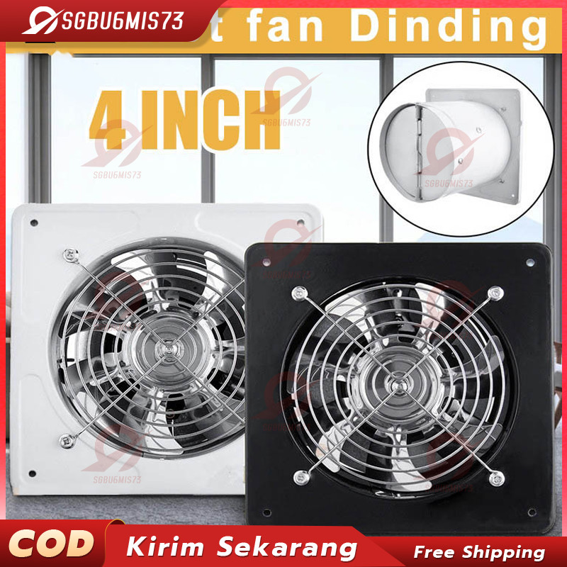 Duct Exhaust Fan Booster Exhaust Fan Dinding 4/6 Inch Kipas Exhaust Ventilasi Dinding / Booster Fan 