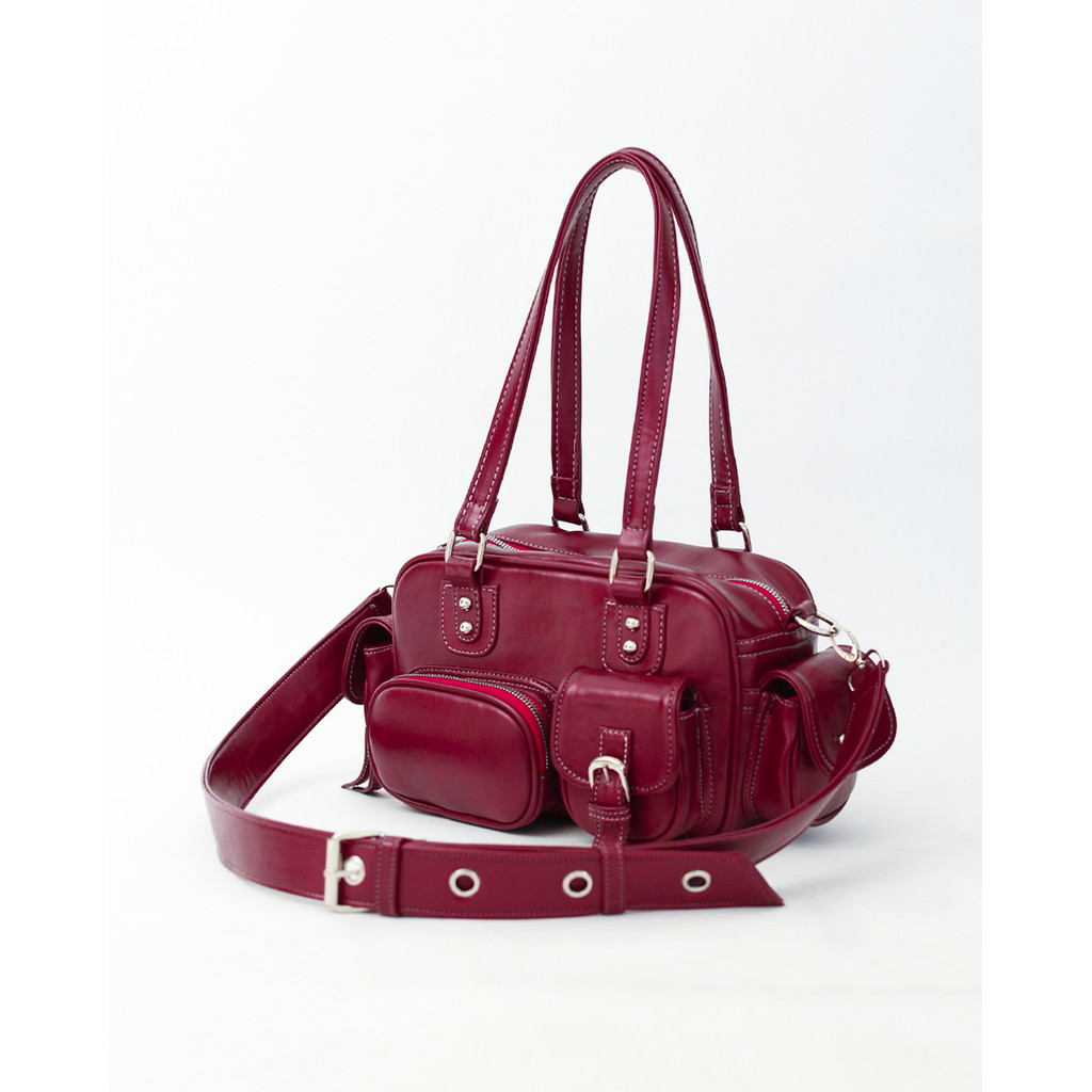 Tako - Tas Pundak dan Selempang Burgundy - Rosie Shoulder Bag Tas Merah Marun